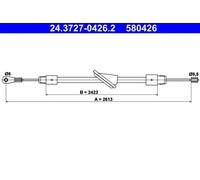 Cavo freno a mano 24.3727-0426.2 ATE per MERCEDES-BENZ CLASSE E CLASSE E T-Model