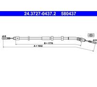 Cavo freno a mano 24.3727-0437.2 ATE per MERCEDES-BENZ CLASSE M