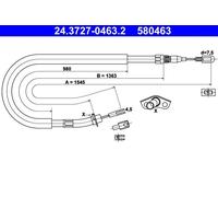 Cavo di trazione, freno di stazionamento ATE 24.3727-0463.2
