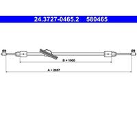 Cavo di trazione, freno di stazionamento ATE 24.3727-0465.2