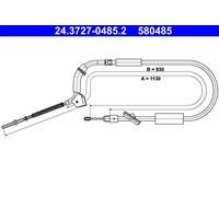 Cavo freno a mano 24.3727-0485.2 ATE per MERCEDES-BENZ CLASSE A