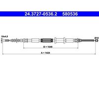 ATE 24.3727-0536.2 Cavo freno a mano