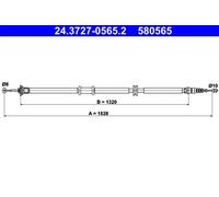 ATE 24.3727-0565.2 Cavo freno a mano
