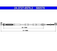Cavo freno a mano 24.3727-0576.2 ATE per FIAT GRANDE PUNTO PUNTO PUNTO EVO