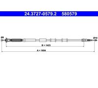 ATE 24.3727-0579.2 Cavo freno a mano