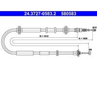 ATE 24.3727-0583.2 Cavo freno a mano