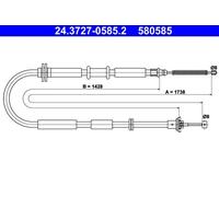 Cavo freno a mano 24.3727-0585.2 ATE per FIAT TIPO Tre volumi TIPO Hatchback