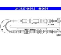 ATE 24.3727-0624.2 Cavo freno a mano