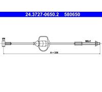 Cavo freno a mano 24.3727-0650.2 ATE per FORD FOCUS I FOCUS I Turnier