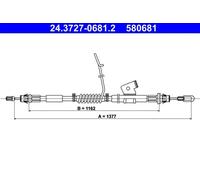 Cavo di trazione, freno di stazionamento ATE 24.3727-0681.2