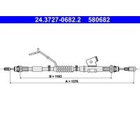 Cavo di trazione, freno di stazionamento ATE 24.3727-0682.2