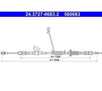 Cavo freno a mano 24.3727-0683.2 ATE per FORD TRANSIT V363 Pianale piatto/Telaio