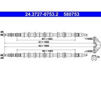 Cavo di trazione, freno di stazionamento ATE 24.3727-0753.2