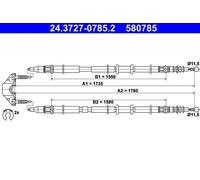 Cavo di trazione, freno di stazionamento ATE 24.3727-0785.2