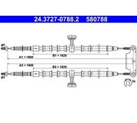 ATE 24.3727-0788.2 Cavo freno a mano