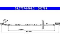 Cavo freno a mano 24.3727-0789.2 ATE per OPEL INSIGNIA A Sports Tourer