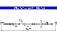 Cavo freno a mano 24.3727-0794.2 ATE per OPEL CHEVROLET