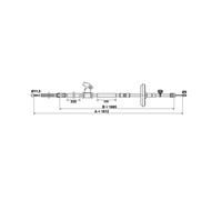 ATE Cavo freno di stazionamento 24.3727-0794.2 sinistro per Opel, Chevrolet
