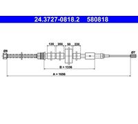 Cavo freno a mano 24.3727-0818.2 ATE per PEUGEOT 306 Hatchback 306