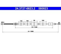 ATE 24.3727-0823.2 Cavo freno a mano