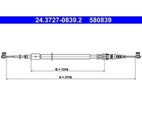 Cavo di trazione, freno di stazionamento ATE 24.3727-0839.2