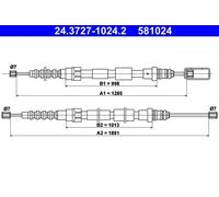 ATE 24.3727-1024.2 Cavo freno a mano