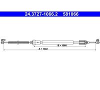 Cavo freno a mano 24.3727-1066.2 ATE per RENAULT CLIO II
