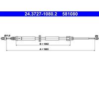 Cavo di trazione, freno di stazionamento ATE 24.3727-1080.2