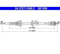 Cavo freno a mano 24.3727-1308.2 ATE per VOLVO 850 850 Familiare S70 V70 I