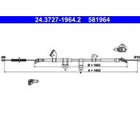 Cavo freno a mano 24.3727-1964.2 ATE per TOYOTA RAV 4 III RAV 4 IV VAN RAV 4 IV