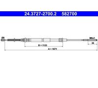 Cavo freno a mano 24.3727-2700.2 ATE per VW SEAT