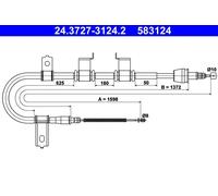 Cavo freno a mano 24.3727-3124.2 ATE per HYUNDAI GETZ