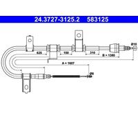 ATE Cavo freno a mano 24.3727-3125.2 destro per Hyundai Getz 1.1 (2002-)
