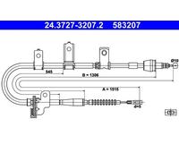 ATE 24.3727-3207.2 Cavo freno a mano