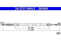 ATE Cavo freno a mano 24.3727-3404.2 – freno di stazionamento
