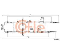 Cavo freno a mano 92.1.OP024 COFLE per OPEL MOKKA / MOKKA X