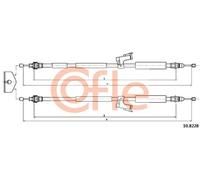 Cavo freno a mano 92.10.8228 COFLE per VOLVO C70 II Cabriolet V40 Hatchback V50