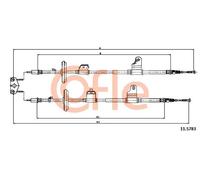 Cavo freno a mano 92.11.5783 COFLE per OPEL MOKKA / MOKKA X