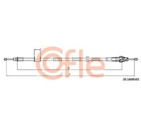 Cavo freno a mano 92.20.160B501 COFLE per JEEP GRAND CHEROKEE II