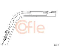 Cavo freno a mano anteriore 10.5347 COFLE per FORD TOURNEO CUSTOM V362 Autobus