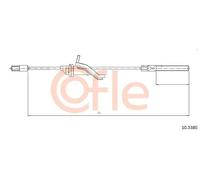 Cavo freno a mano anteriore 10.5380 COFLE per FORD FOCUS III Tre volumi