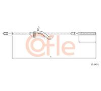 Cavo freno a mano anteriore 10.5451 COFLE per FORD KUGA I