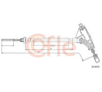 Cavo freno a mano anteriore 10.6223 COFLE per PEUGEOT 406 406 Break 406 Coupé
