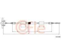Cavo freno a mano anteriore 10.8188 COFLE per VOLVO XC90 I