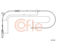 Cavo freno a mano anteriore 10.9328 COFLE per MERCEDES-BENZ CLASSE A