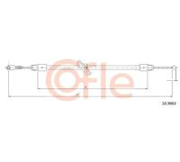 Cavo freno a mano anteriore 10.9863 COFLE per MERCEDES-BENZ VW