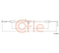 Cavo freno a mano anteriore 10.9865 COFLE per MERCEDES-BENZ VW