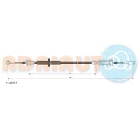 Cavo freno a mano anteriore 11.0207.1 ADRIAUTO per PEUGEOT FIAT CITROËN