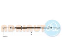 Cavo freno a mano anteriore 11.0274.1 ADRIAUTO per PEUGEOT CITROËN FIAT