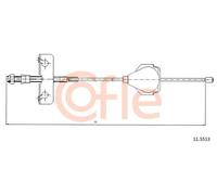 Cavo freno a mano anteriore 11.5513 COFLE per FORD MONDEO III Tre volumi